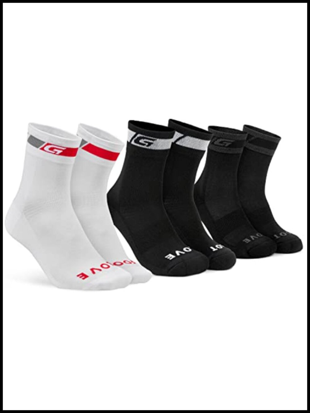 3-Pack All-Season Cycling Socks Merino Wool Athletic Crew Gift Box Bundle